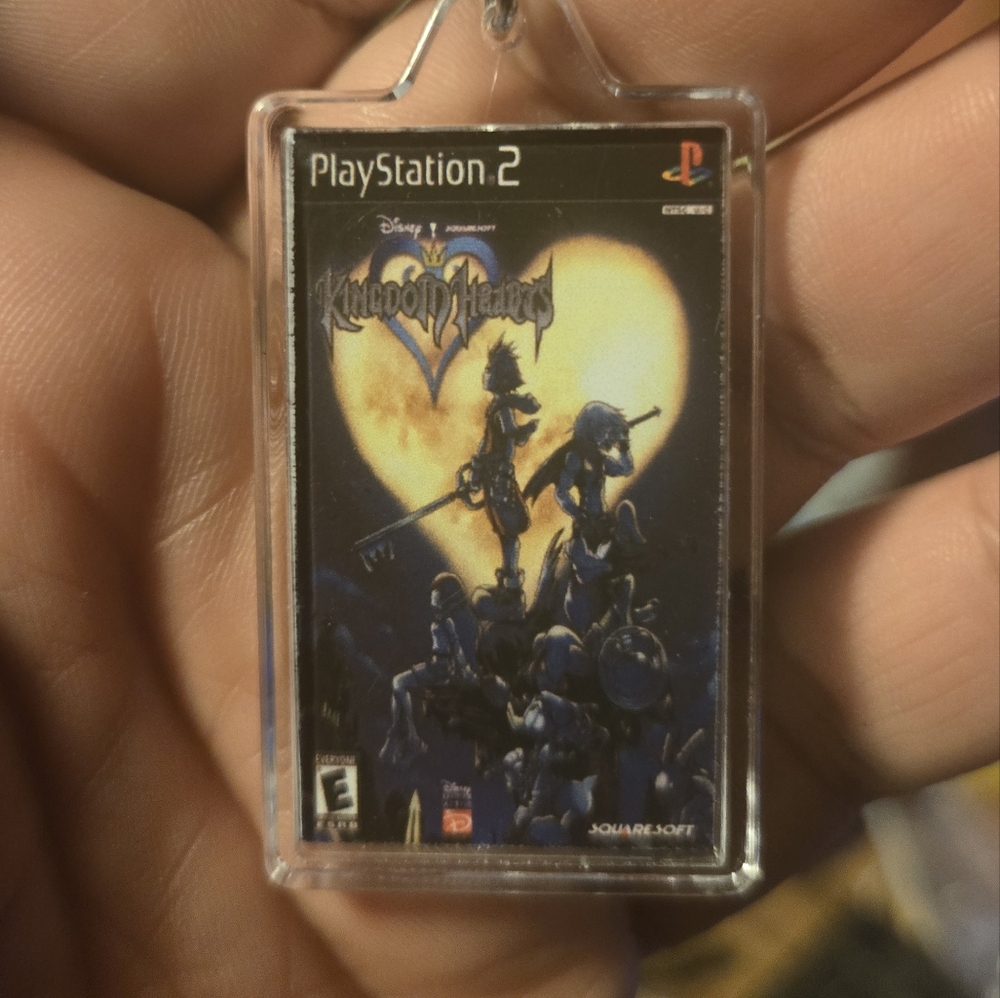 Custom Kingdom Hearts PS2 Video Game cover Art Keychain | Hanger [Gift Idea]